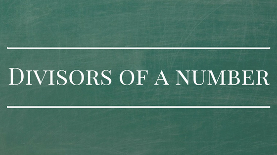 Divisors of a number